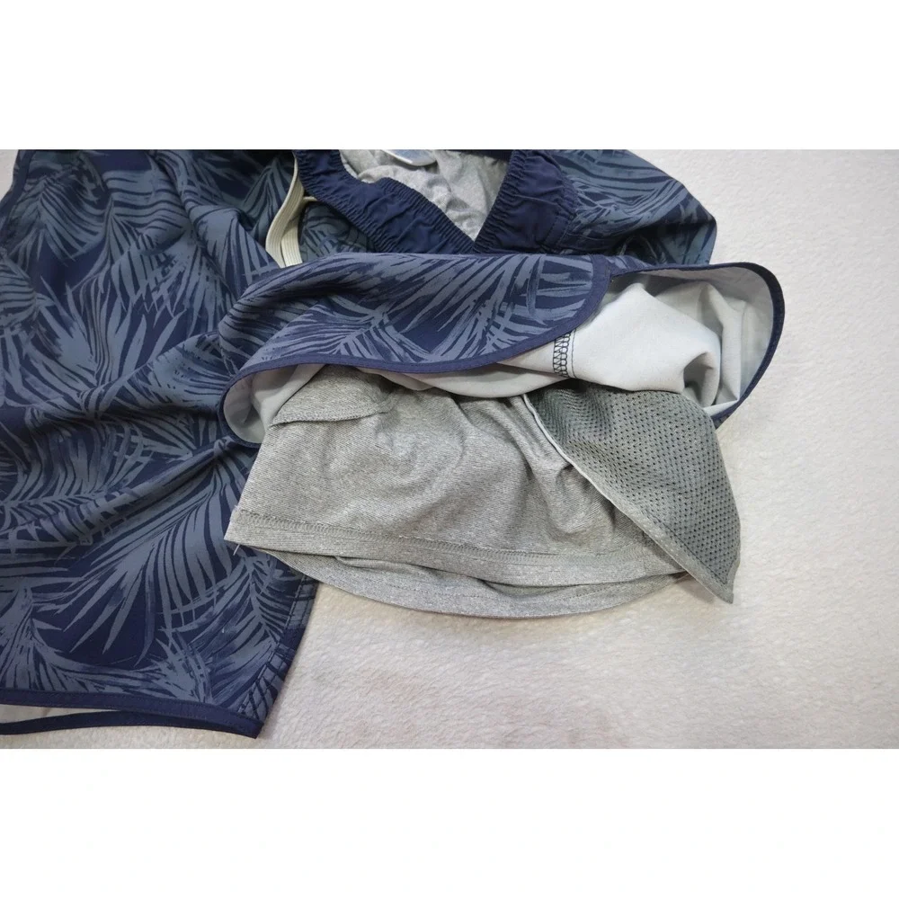 Fair Harbor Swim Shorts‎ Mens XL Navy Blue Palm Floral Board Trunks Lined